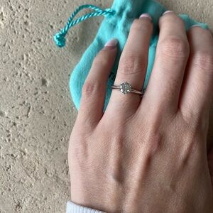 Tiffany & Co Engagement Ring Silver Ring with Classic Design
